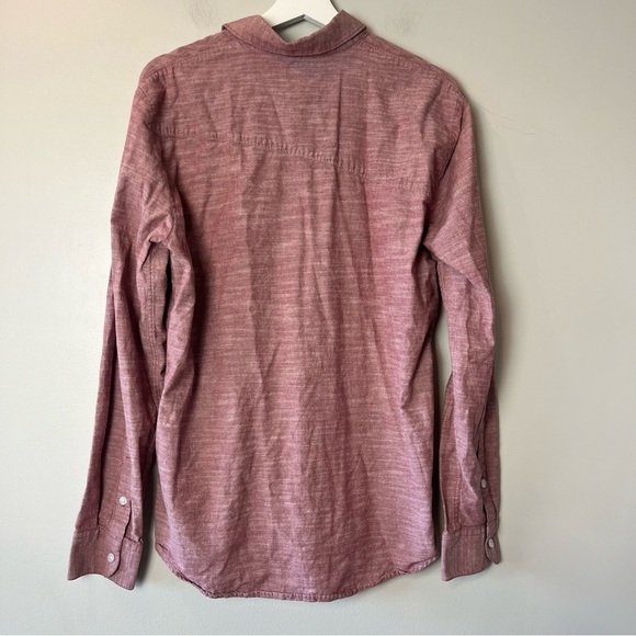 Volcom Red Marled Button Up Men's Shirt Large - Picture 2 of 7